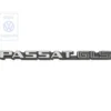 Emblème PASSAT GLS chromé sur fond noir pour hayon de VW Passat B2 Berline phase 1 finition GLS (1980-1985)