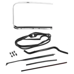 Ensemble de joints de porte gauche avec déflecteur ouvrant pour VOLKSWAGEN Combi Bay Window (08/1967-07/1979)