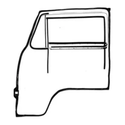 Ensemble de joints de porte gauche avec déflecteur fixe pour Combi 68 ->79