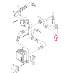 Flexible de raccord sur tuyau de pression d'air pour Audi A3 (8L)