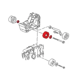 Galet de renvoi avant de courroie pour Porsche 997 3.6 (2005-2008) - Tiptronic