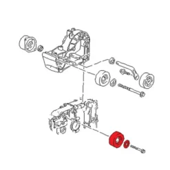 Galet FEBI de renvoi inférieur de courroie pour Porsche 996 (1998-2005) - Tiptronic