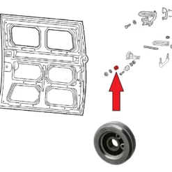 Galet sur charnière de porte coulissante origine pour Combi 68 ->79