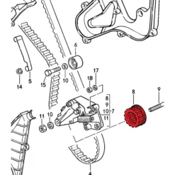 Galet tendeur origine de courroie de distribution pour Porsche 944 (1987-1991)