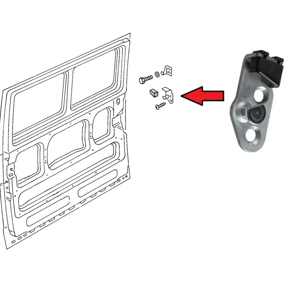 Gâche butée de fermeture arrière de porte coulissante pour Combi VW Bay Window