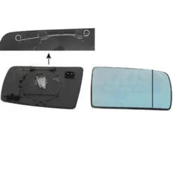 Glace de rétroviseur droit pour Mercedes Classe C (W202), version asphérique