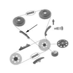 Glissière supérieure pour la tension de la chaine de distribution moteur VR6