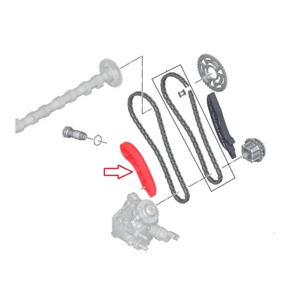 Glissière sur chaine de distribution pour BMW E90/E91/E92/E93