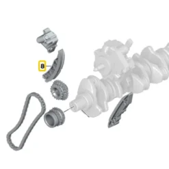 Glissière sur chaine de distribution inférieure pour BMW E46 318d à 330d