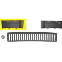 Grille avant droite sans antibrouillard pour pare-chocs avant de Skoda Fabia (6Y) jusque 2000