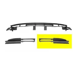 Grille avant gauche noire sur pare-chocs origine pour BMW Série 3 E46 Berline et Touring essence phase 2 (09/2001-) - côté conducteur