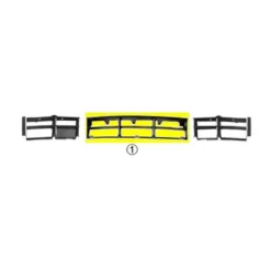 Grille centrale ouverte de pare-chocs avant pour BMW Série 5 E39 Berline et Touring phase 1 et phase 2 (02/1995-12/2003)