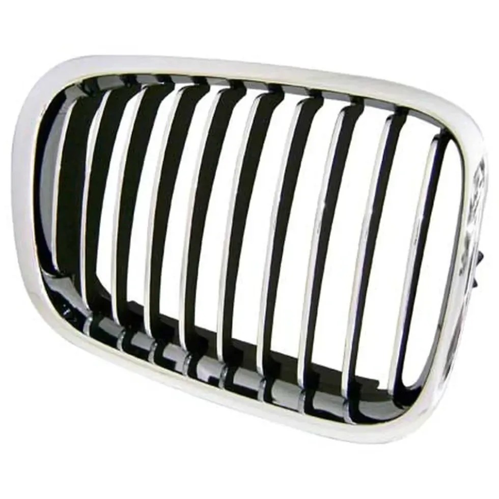 Grille de calandre droite chromée pour BMW Série 3 E46 Berline Touring phase 1 (-08/2001) et Compact (01/2001-12/2004) - côté passager