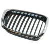 Grille de calandre droite noire pourtour chromé pour BMW Série 5 E39 Berline et Touring phase 2 (09/2000-) - côté passager