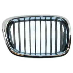 Grille de calandre droite noire pourtour chromé pour BMW Série 5 E39 Berline et Touring phase 2 (09/2000-) - côté passager