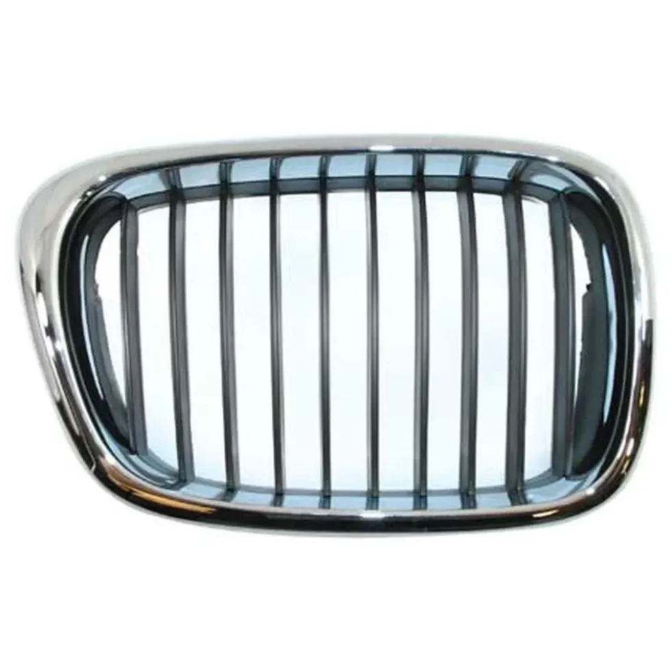 Grille de calandre droite noire pourtour chromé pour BMW Série 5 E39 Berline et Touring phase 2 (09/2000-) - côté passager