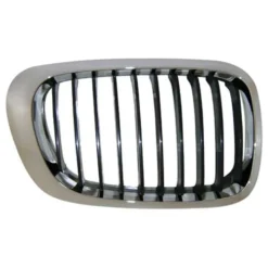 Grille de calandre droite noire pourtour chromé pour BMW Série 3 E46 Coupé et Cabriolet phase 1 (-03/2003) - côté passager