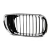 Grille de calandre droite noire pourtour chromé pour BMW Série 3 E46 Berline et Touring phase 2 (09/2001-) - côté passager