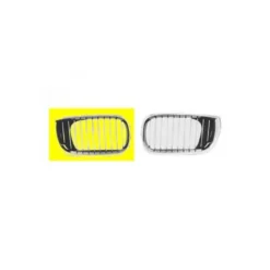 Grille de calandre droite noire pourtour chromé pour BMW Série 3 E46 Berline et Touring phase 2 (09/2001-) - côté passager
