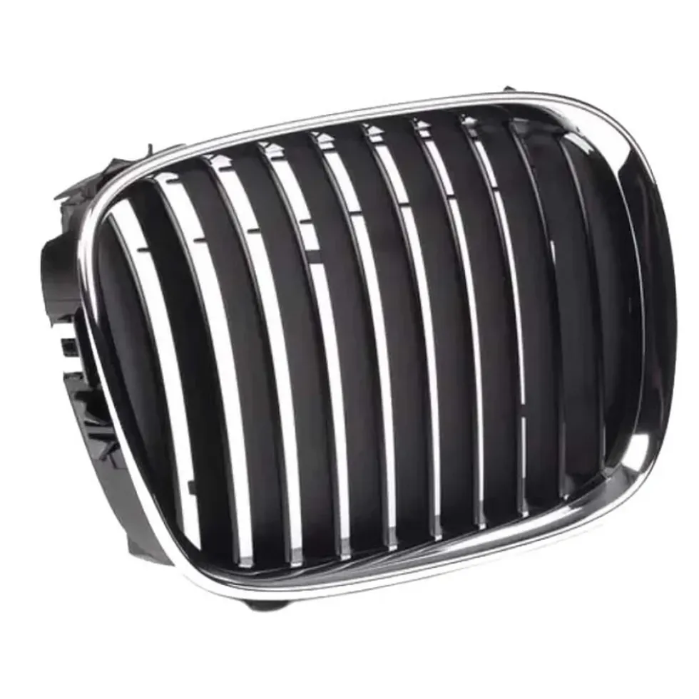 Grille de calandre droite noire pourtour chromé pour BMW Série 5 E39 Berline et Touring phase 1 (-08/2000) - côté passager