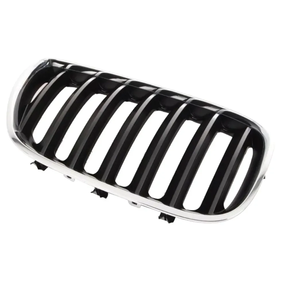 Grille de calandre droite noire pourtour chromé pour BMW X5 E53 phase 2 (10/2003-) - côté passager
