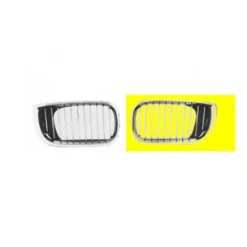 Grille de calandre gauche chromée pour BMW Série 3 E46 Berline et Touring phase 2 (09/2001-) - côté conducteur