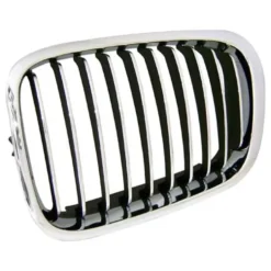 Grille de calandre gauche chromée pour BMW Série 3 E46 Berline Touring phase 1 (-08/2001) et Compact (01/2001-12/2004) - côté conducteur