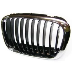 Grille de calandre gauche noire pourtour chromé pour BMW Série 3 E46 Berline Touring phase 1 (-08/2001) et Compact (01/2001-12/2004) - côté conducteur