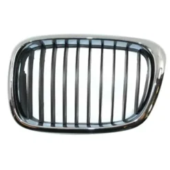 Grille de calandre gauche noire pourtour chromé pour BMW Série 5 E39 Berline et Touring phase 2 (09/2000-) - côté conducteur