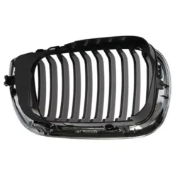 Grille de calandre gauche noire pourtour chromé pour BMW Série 3 E46 Berline et Touring phase 2 (09/2001-) - côté conducteur