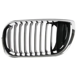 Grille de calandre gauche noire pourtour chromé pour BMW Série 3 E46 Berline et Touring phase 2 (09/2001-) - côté conducteur