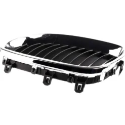 Grille de calandre noire pourtour chromé pour BMW Série 5 E60 E60LCI Berline et E61 E61LCI Touring (12/2001-05/2010) - côté gauche
