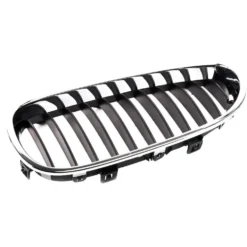 Grille de calandre noire pourtour chromé pour BMW Série 5 E60 E60LCI Berline et E61 E61LCI Touring (12/2001-05/2010) - côté gauche