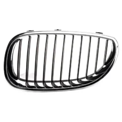 Grille de calandre noire pourtour chromé pour BMW Série 5 E60 E60LCI Berline et E61 E61LCI Touring (12/2001-05/2010) - côté gauche