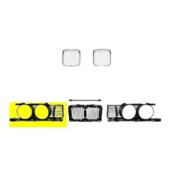 Grille de calandre pourtour de phare droit pour BMW Série 5 E34 Berline et Touring (03/1987-03/1994) - version étroite
