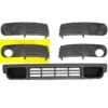 Grille droite en gris graphite de parechocs avec antibrouillard pour VW Transporter T5 combi / fourgon de 2003 à 2009