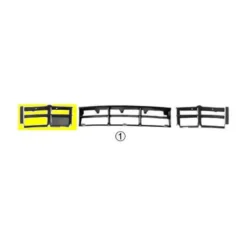 Grille droite partiellement ouverte de pare-chocs avant pour BMW Série 5 E39 Berline et Touring phase 1 et phase 2 (02/1995-12/2003) - côté passager
