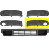 Grille gauche en gris graphite de parechocs avec antibrouillard pour VW Transporter T5 combi / fourgon de 2003 à 2009