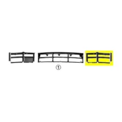 Grille gauche ouverte de pare-chocs avant pour BMW Série 5 E39 Berline et Touring phase 1 et phase 2 (02/1995-12/2003) - côté conducteur