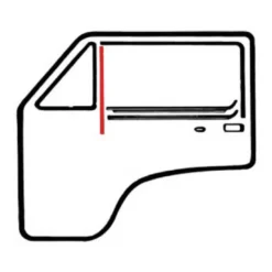 Guide de vitre vertical de porte avant pour VOLKSWAGEN Transporter T25 (05/1979-07/1992)