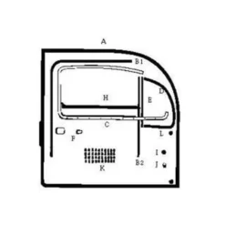 Guides de vitre verticaux petits modèles pour Volkswagen Coccinelle Berline (03/1952-07/1964) & Type 3 (04/1961-07/1965), la paire