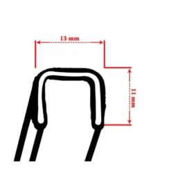 Guides de vitre verticaux petits modèles pour Volkswagen Coccinelle Berline (03/1952-07/1964) & Type 3 (04/1961-07/1965), la paire