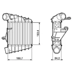 Intercooler pour Polo 9N, 1.4 TDi, 1.9 TDi et 1.8 GTi