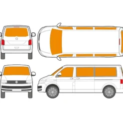 Isolants thermiques intérieurs 5 couches pour Transporter T6 châssis long avec Hayon - 8 pièces