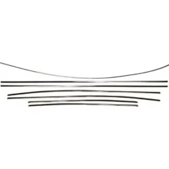 Jeu de baguettes de carrosserie pour Volkswagen Coccinelle Berline (08/1966-07/1967) - Inox