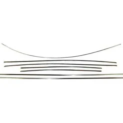 Jeu de baguettes de carrosserie en alu poli pour Volkswagen Coccinelle 1200 / 1300, 68 ->72