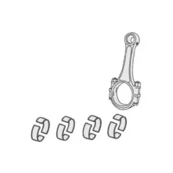 Jeu de coussinets de bielles avec côte de +0.25 pour Porsche 914-4 1.7 et 1.8