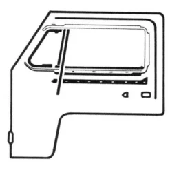 Joint arrière de déflecteur fixe pour VOLKSWAGEN Combi Bay Window (08/1967-07/1979)