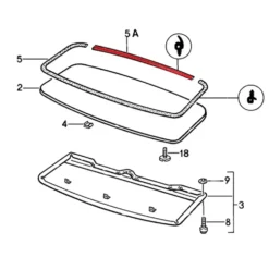 Joint arrière de toit ouvrant pour Porsche 928 (1978-1995)