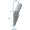 Joint à bavette noir - 12 x 30 mm